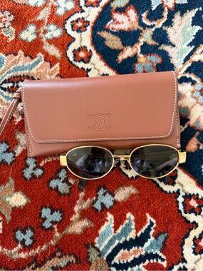 CELINE TRIOMPHE METAL 01 SUNGLASSES IN GOLD